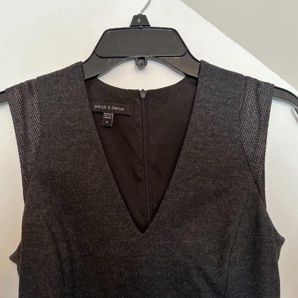 Judith & Charles dark grey wool shift dress - Size 0 - Picture 2 of 3